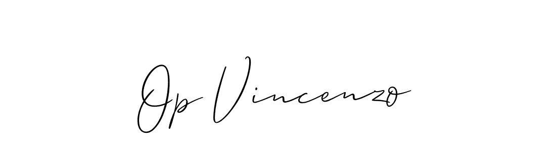 Similarly Allison_Script is the best handwritten signature design. Signature creator online .You can use it as an online autograph creator for name Op Vincenzo. Op Vincenzo signature style 2 images and pictures png