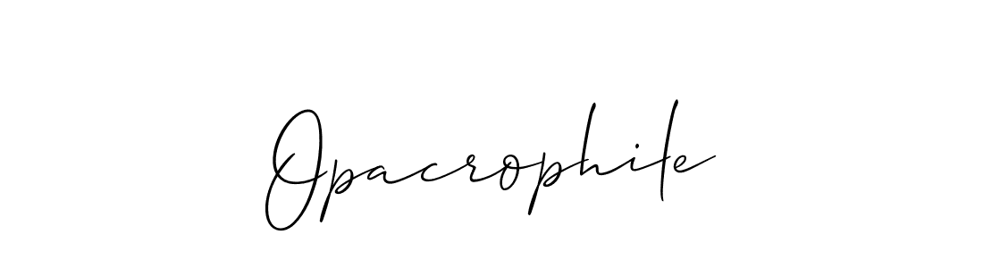 It looks lik you need a new signature style for name Opacrophile. Design unique handwritten (Allison_Script) signature with our free signature maker in just a few clicks. Opacrophile signature style 2 images and pictures png