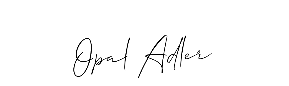 How to Draw Opal Adler signature style? Allison_Script is a latest design signature styles for name Opal Adler. Opal Adler signature style 2 images and pictures png