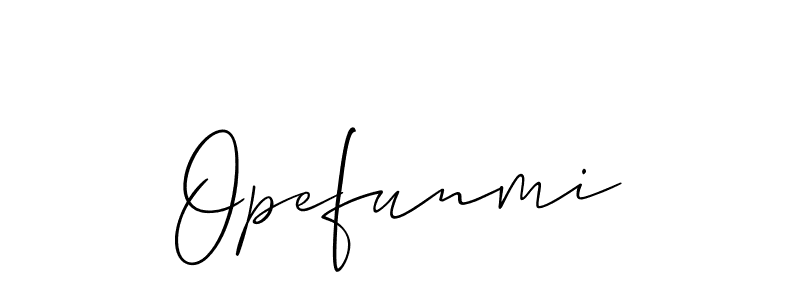 Use a signature maker to create a handwritten signature online. With this signature software, you can design (Allison_Script) your own signature for name Opefunmi. Opefunmi signature style 2 images and pictures png