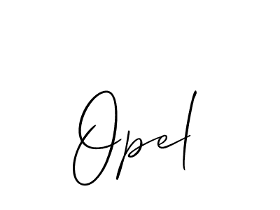 Design your own signature with our free online signature maker. With this signature software, you can create a handwritten (Allison_Script) signature for name Opel. Opel signature style 2 images and pictures png