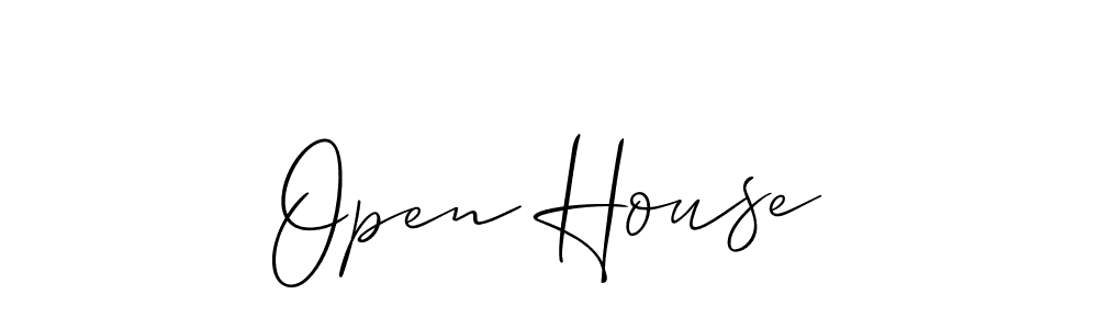 It looks lik you need a new signature style for name Open House. Design unique handwritten (Allison_Script) signature with our free signature maker in just a few clicks. Open House signature style 2 images and pictures png