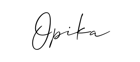 Stand out with a creative autograph for Opika. The Allison_Script styling blends modern aesthetics with classic signature flourishes. Opika signature style 2 images and pictures png