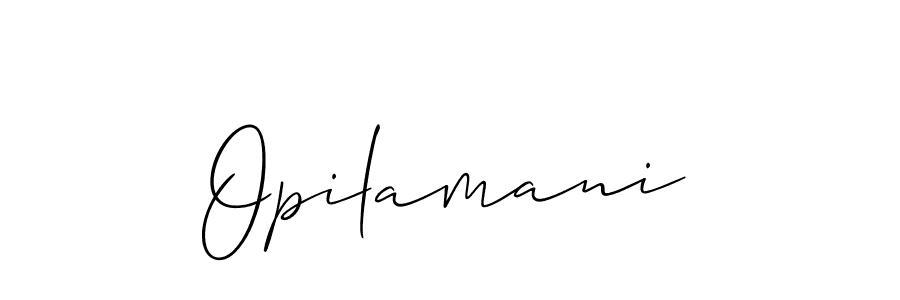 How to make Opilamani name signature. Use Allison_Script style for creating short signs online. This is the latest handwritten sign. Opilamani signature style 2 images and pictures png