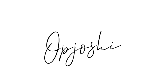 How to make Opjoshi signature? Allison_Script is a professional autograph style. Create handwritten signature for Opjoshi name. Opjoshi signature style 2 images and pictures png