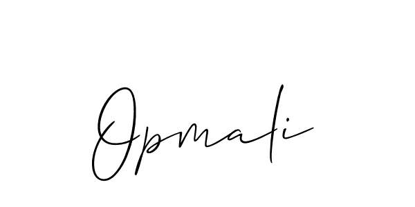 How to make Opmali signature? Allison_Script is a professional autograph style. Create handwritten signature for Opmali name. Opmali signature style 2 images and pictures png