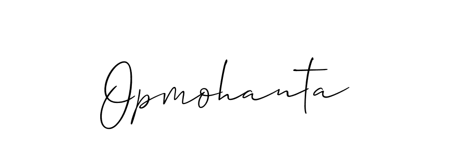 Create a beautiful signature design for name Opmohanta. With this signature (Allison_Script) fonts, you can make a handwritten signature for free. Opmohanta signature style 2 images and pictures png