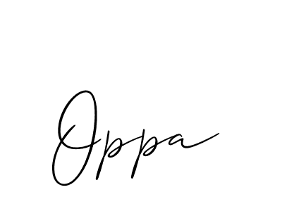 Make a beautiful signature design for name Oppa. With this signature (Allison_Script) style, you can create a handwritten signature for free. Oppa signature style 2 images and pictures png