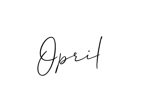 You should practise on your own different ways (Allison_Script) to write your name (Opril) in signature. don't let someone else do it for you. Opril signature style 2 images and pictures png