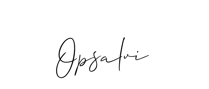 Make a beautiful signature design for name Opsalvi. With this signature (Allison_Script) style, you can create a handwritten signature for free. Opsalvi signature style 2 images and pictures png