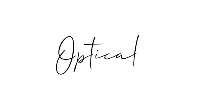 Also we have Optical name is the best signature style. Create professional handwritten signature collection using Allison_Script autograph style. Optical signature style 2 images and pictures png