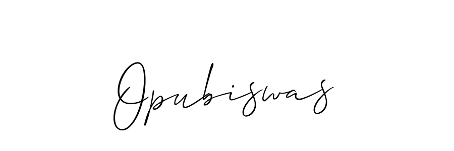 How to make Opubiswas name signature. Use Allison_Script style for creating short signs online. This is the latest handwritten sign. Opubiswas signature style 2 images and pictures png