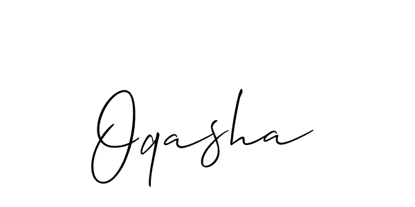 if you are searching for the best signature style for your name Oqasha. so please give up your signature search. here we have designed multiple signature styles  using Allison_Script. Oqasha signature style 2 images and pictures png