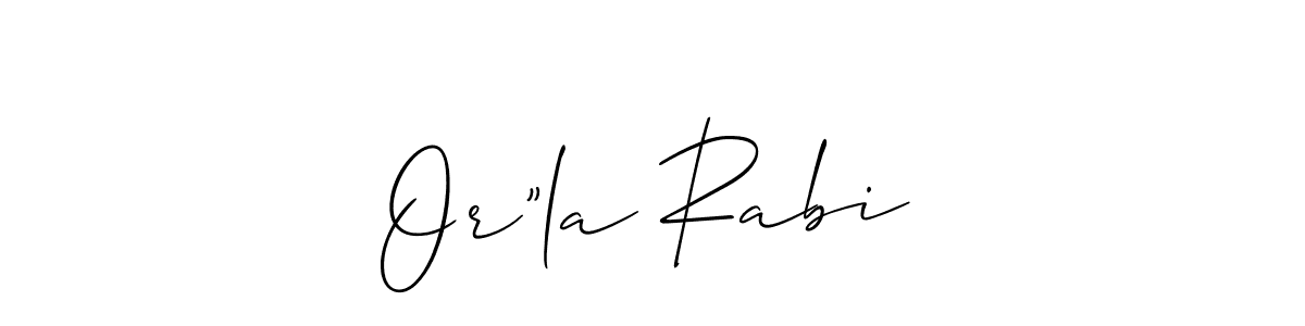 You can use this online signature creator to create a handwritten signature for the name Or”la Rabi. This is the best online autograph maker. Or”la Rabi signature style 2 images and pictures png