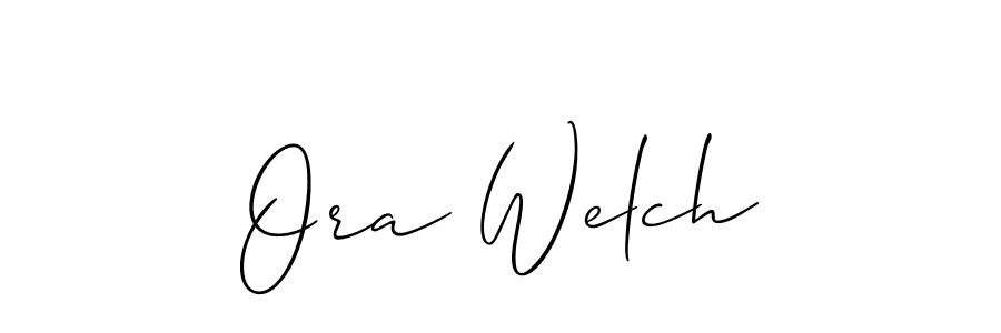 Make a beautiful signature design for name Ora Welch. Use this online signature maker to create a handwritten signature for free. Ora Welch signature style 2 images and pictures png