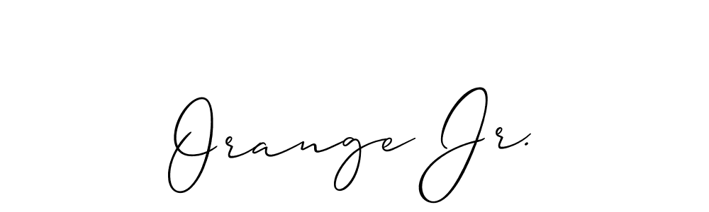 Orange Jr. stylish signature style. Best Handwritten Sign (Allison_Script) for my name. Handwritten Signature Collection Ideas for my name Orange Jr.. Orange Jr. signature style 2 images and pictures png