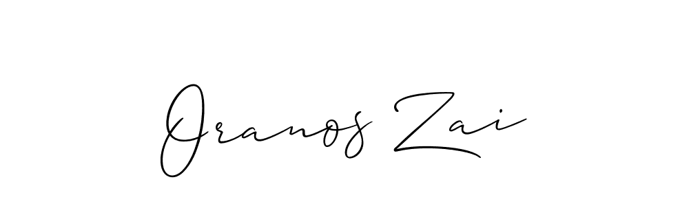 Make a beautiful signature design for name Oranos Zai. With this signature (Allison_Script) style, you can create a handwritten signature for free. Oranos Zai signature style 2 images and pictures png
