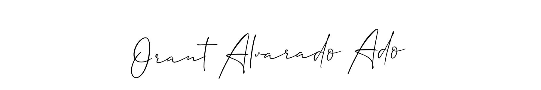 Use a signature maker to create a handwritten signature online. With this signature software, you can design (Allison_Script) your own signature for name Orant Alvarado Ado. Orant Alvarado Ado signature style 2 images and pictures png