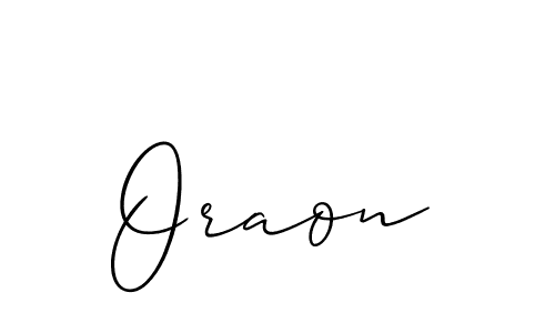 You should practise on your own different ways (Allison_Script) to write your name (Oraon) in signature. don't let someone else do it for you. Oraon signature style 2 images and pictures png