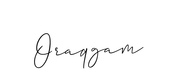 The best way (Allison_Script) to make a short signature is to pick only two or three words in your name. The name Oraqgam include a total of six letters. For converting this name. Oraqgam signature style 2 images and pictures png