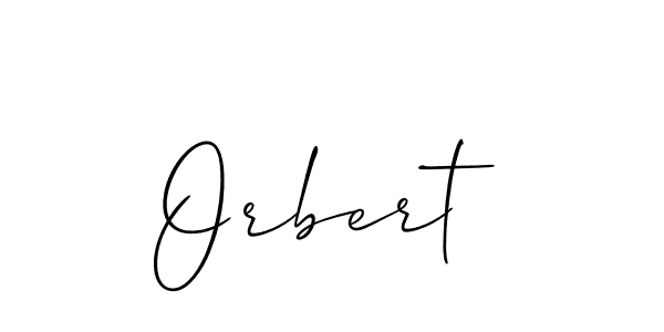 Design your own signature with our free online signature maker. With this signature software, you can create a handwritten (Allison_Script) signature for name Orbert. Orbert signature style 2 images and pictures png