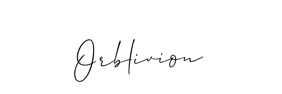 How to make Orblivion signature? Allison_Script is a professional autograph style. Create handwritten signature for Orblivion name. Orblivion signature style 2 images and pictures png