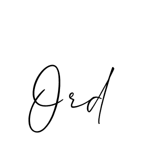 Make a beautiful signature design for name Ord. With this signature (Allison_Script) style, you can create a handwritten signature for free. Ord signature style 2 images and pictures png