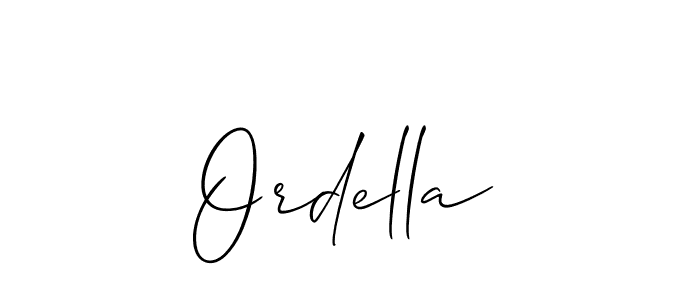 How to make Ordella signature? Allison_Script is a professional autograph style. Create handwritten signature for Ordella name. Ordella signature style 2 images and pictures png