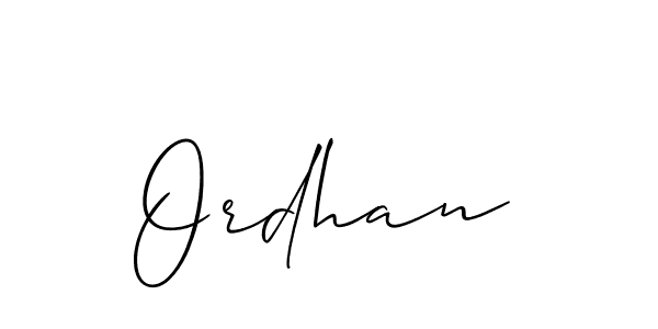 How to make Ordhan signature? Allison_Script is a professional autograph style. Create handwritten signature for Ordhan name. Ordhan signature style 2 images and pictures png