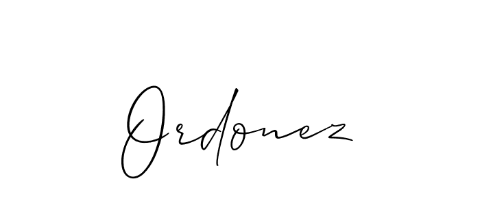 You should practise on your own different ways (Allison_Script) to write your name (Ordonez) in signature. don't let someone else do it for you. Ordonez signature style 2 images and pictures png