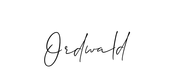 How to make Ordwald name signature. Use Allison_Script style for creating short signs online. This is the latest handwritten sign. Ordwald signature style 2 images and pictures png