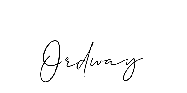 How to make Ordway name signature. Use Allison_Script style for creating short signs online. This is the latest handwritten sign. Ordway signature style 2 images and pictures png
