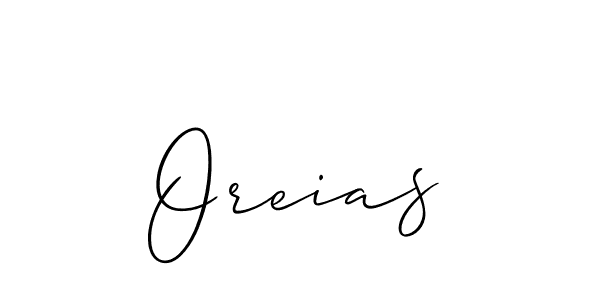 How to make Oreias signature? Allison_Script is a professional autograph style. Create handwritten signature for Oreias name. Oreias signature style 2 images and pictures png