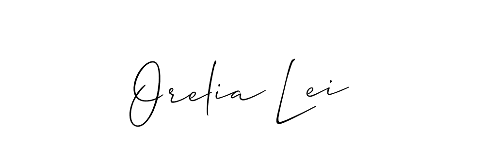 Design your own signature with our free online signature maker. With this signature software, you can create a handwritten (Allison_Script) signature for name Orelia Lei. Orelia Lei signature style 2 images and pictures png