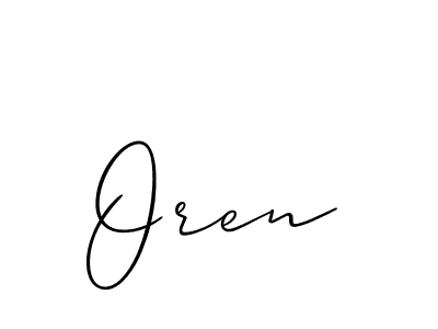 Create a beautiful signature design for name Oren. With this signature (Allison_Script) fonts, you can make a handwritten signature for free. Oren signature style 2 images and pictures png