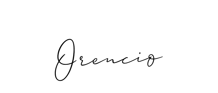 Make a beautiful signature design for name Orencio. With this signature (Allison_Script) style, you can create a handwritten signature for free. Orencio signature style 2 images and pictures png