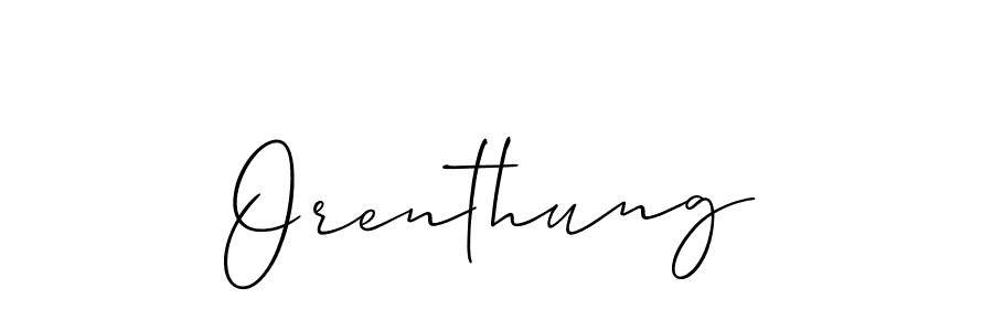 How to make Orenthung signature? Allison_Script is a professional autograph style. Create handwritten signature for Orenthung name. Orenthung signature style 2 images and pictures png