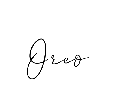 Use a signature maker to create a handwritten signature online. With this signature software, you can design (Allison_Script) your own signature for name Oreo. Oreo signature style 2 images and pictures png