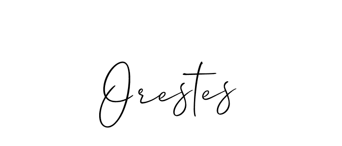 Design your own signature with our free online signature maker. With this signature software, you can create a handwritten (Allison_Script) signature for name Orestes. Orestes signature style 2 images and pictures png
