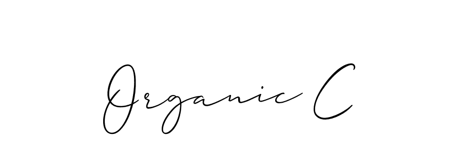 Use a signature maker to create a handwritten signature online. With this signature software, you can design (Allison_Script) your own signature for name Organic C. Organic C signature style 2 images and pictures png