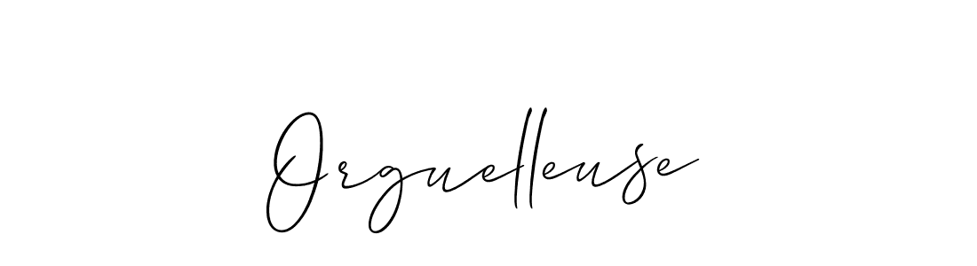 How to Draw Orguelleuse signature style? Allison_Script is a latest design signature styles for name Orguelleuse. Orguelleuse signature style 2 images and pictures png