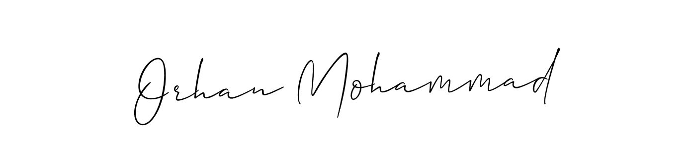 Orhan Mohammad stylish signature style. Best Handwritten Sign (Allison_Script) for my name. Handwritten Signature Collection Ideas for my name Orhan Mohammad. Orhan Mohammad signature style 2 images and pictures png