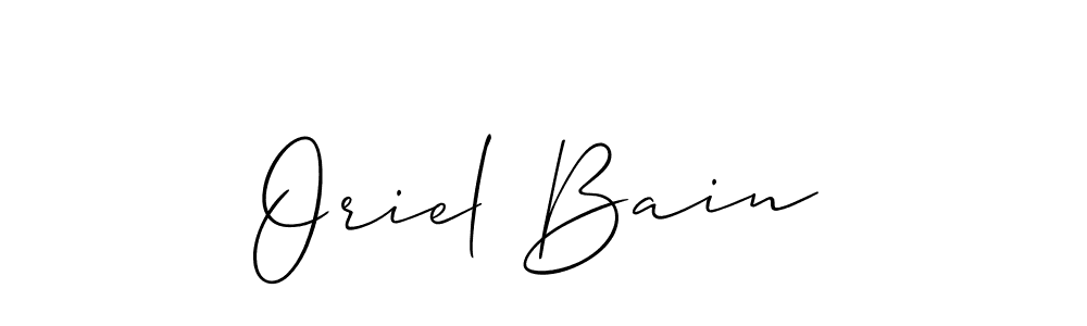 Allison_Script is a professional signature style that is perfect for those who want to add a touch of class to their signature. It is also a great choice for those who want to make their signature more unique. Get Oriel Bain name to fancy signature for free. Oriel Bain signature style 2 images and pictures png