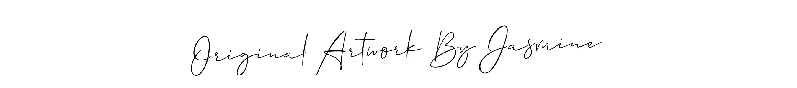 Make a beautiful signature design for name Original Artwork By Jasmine. With this signature (Allison_Script) style, you can create a handwritten signature for free. Original Artwork By Jasmine signature style 2 images and pictures png