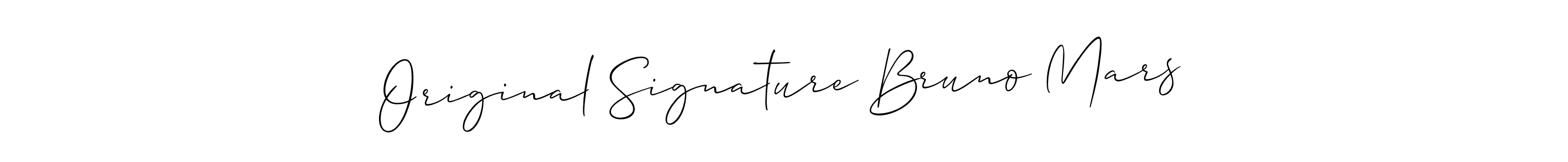 Make a beautiful signature design for name Original Signature Bruno Mars. With this signature (Allison_Script) style, you can create a handwritten signature for free. Original Signature Bruno Mars signature style 2 images and pictures png