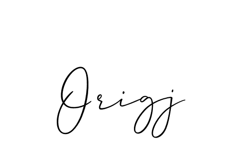 The best way (Allison_Script) to make a short signature is to pick only two or three words in your name. The name Origj include a total of six letters. For converting this name. Origj signature style 2 images and pictures png