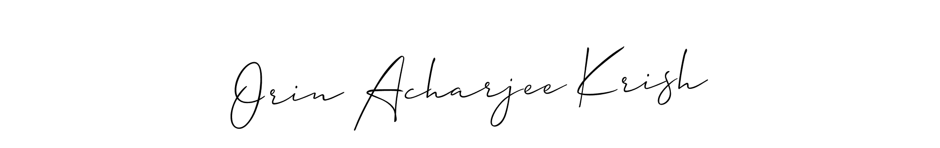 How to make Orin Acharjee Krish signature? Allison_Script is a professional autograph style. Create handwritten signature for Orin Acharjee Krish name. Orin Acharjee Krish signature style 2 images and pictures png