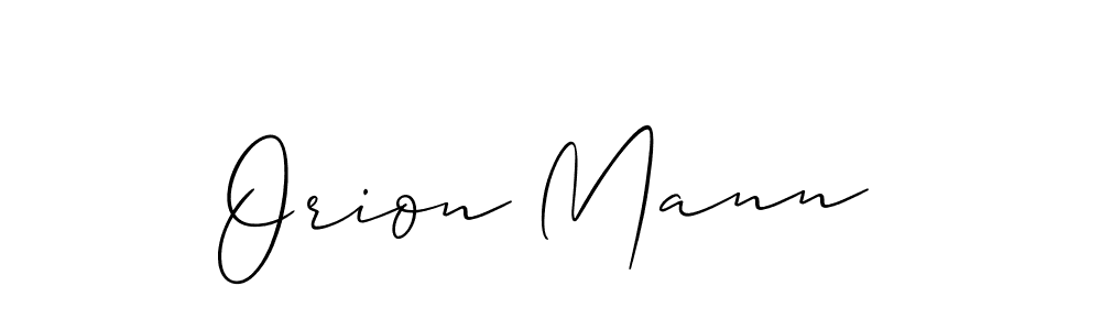 Allison_Script is a professional signature style that is perfect for those who want to add a touch of class to their signature. It is also a great choice for those who want to make their signature more unique. Get Orion Mann name to fancy signature for free. Orion Mann signature style 2 images and pictures png