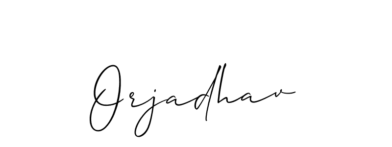 Use a signature maker to create a handwritten signature online. With this signature software, you can design (Allison_Script) your own signature for name Orjadhav. Orjadhav signature style 2 images and pictures png