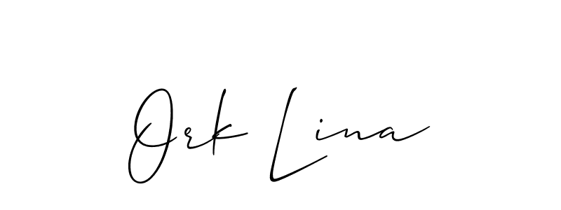 Also we have Ork Lina name is the best signature style. Create professional handwritten signature collection using Allison_Script autograph style. Ork Lina signature style 2 images and pictures png